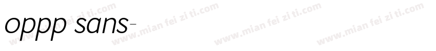 oppp sans字体转换